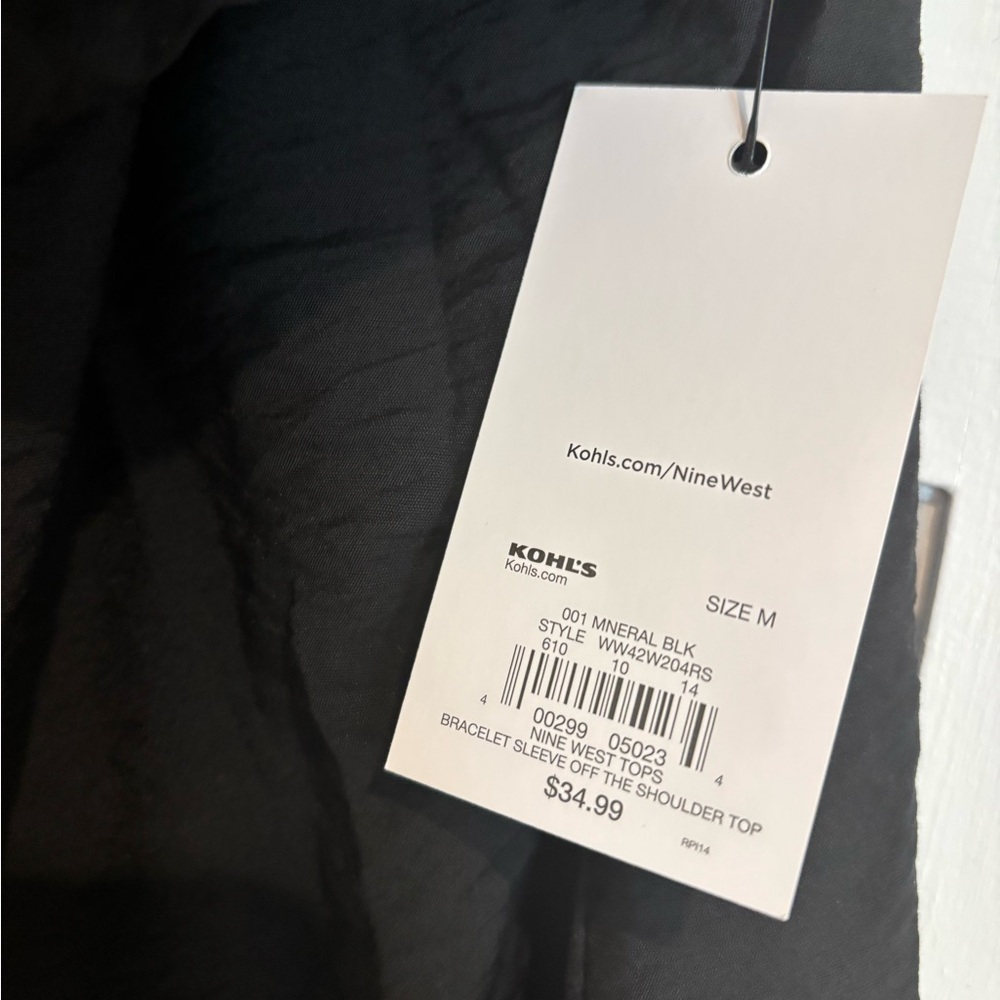 Nine West black cropped top M - Picture 3 of 5